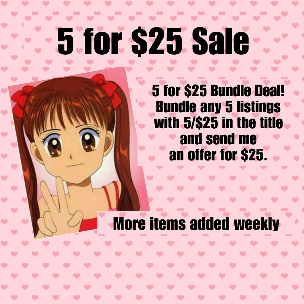 5/$25 Bundle Sale! 500+ listings